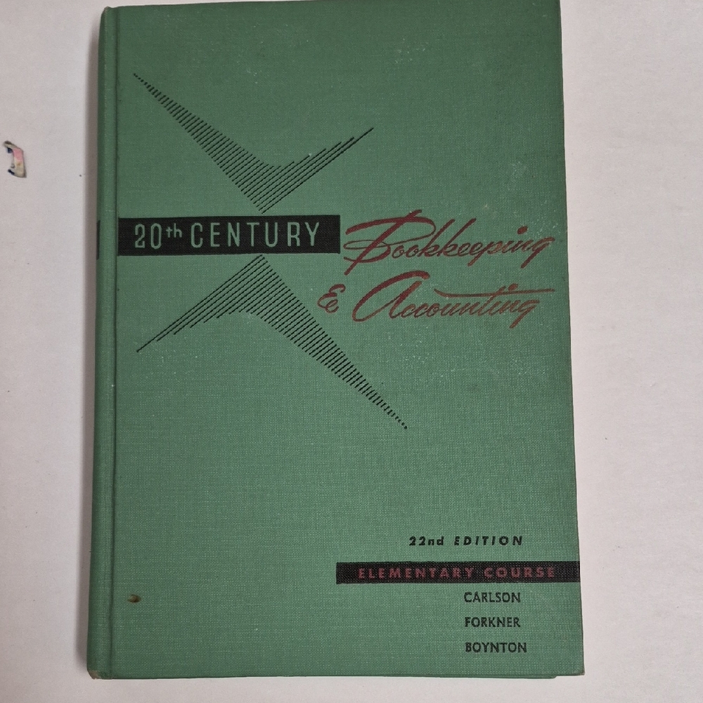 20th Century Bookkeeping & Accounting Textbook - Green Cover